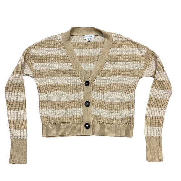 Ladies Evereve Brand Kiki‎ Cardigan Oatmeal and Beige Color Size XS - Picture 3 of 13